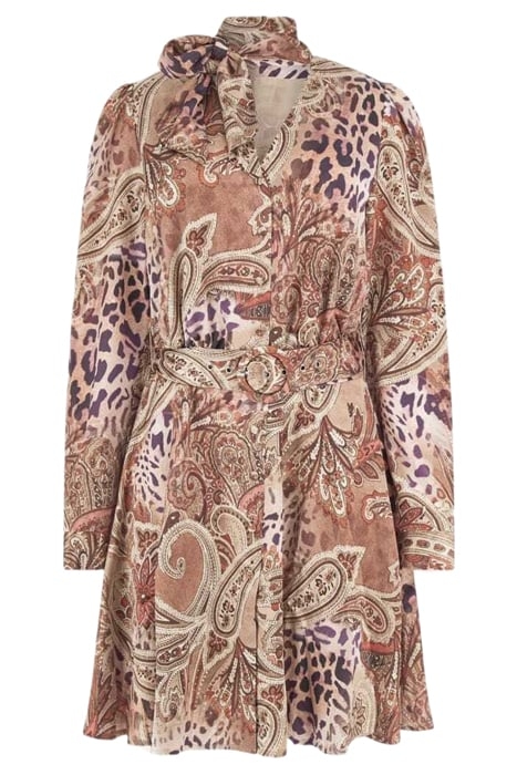 MIREILLE DRESS RED MULTI PATTERN 4