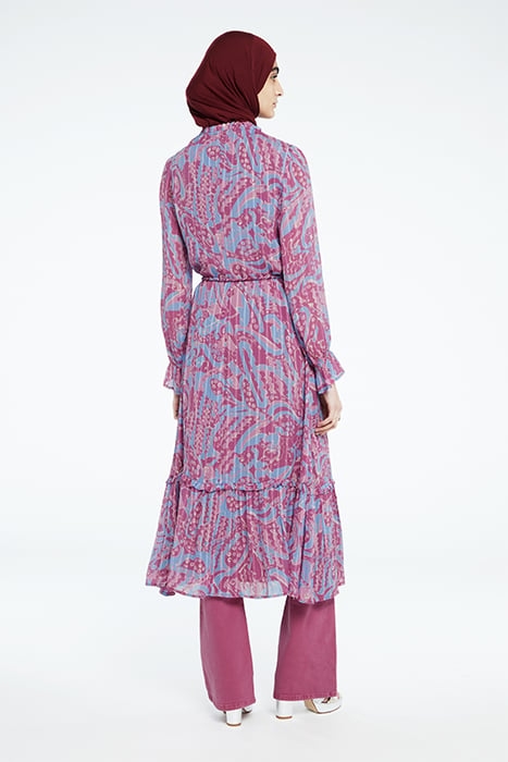 MARILENE DRESS AUBERGINE/PINK MIRAG 2