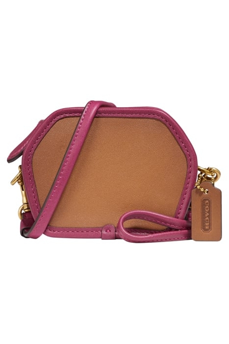 GEOMETRIC COIN CASE IN COLORBLOCK LIGHT SADDLE MULTI 1