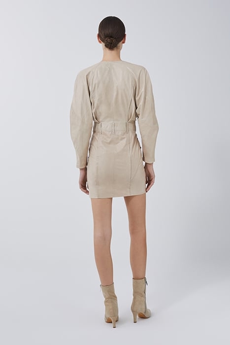 SKALA LEATHER DRESS IN BEIGE 2