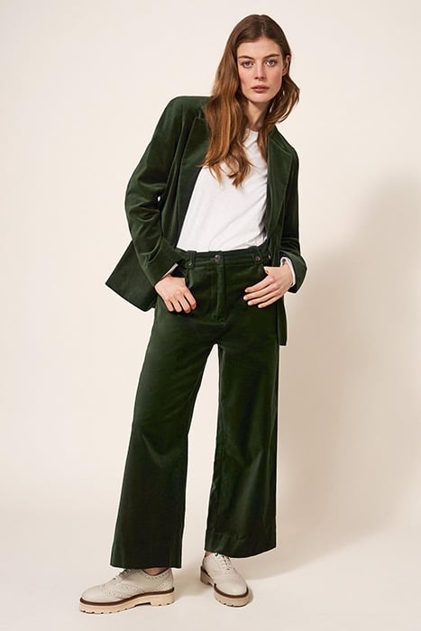 EVELYN VELVET BLAZER DARK GREEN 3