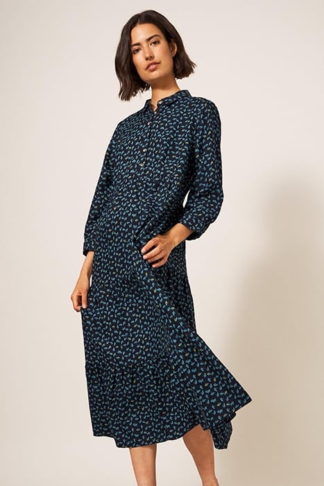 MAYA TIERED SHIRT DRE BLACK 2