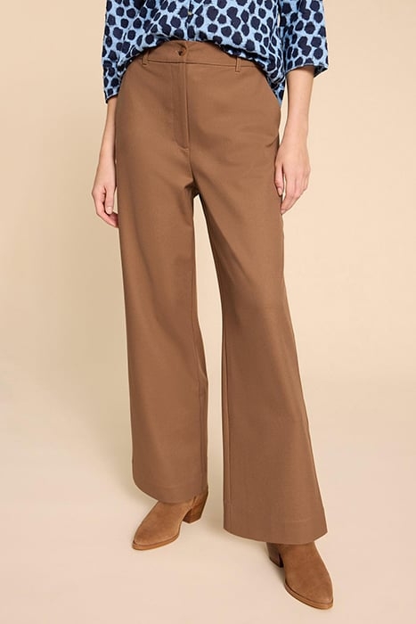 BELLE WIDE LEG TROUSER MID TAN 1