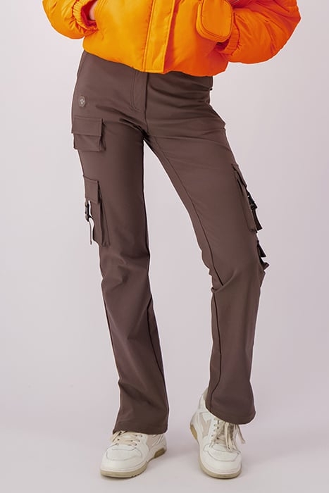 CLIP CARGO PANTS BROWN 1