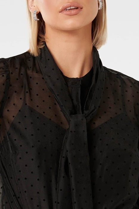 VIENNA ORGANZA BLOUSE BLACK 6