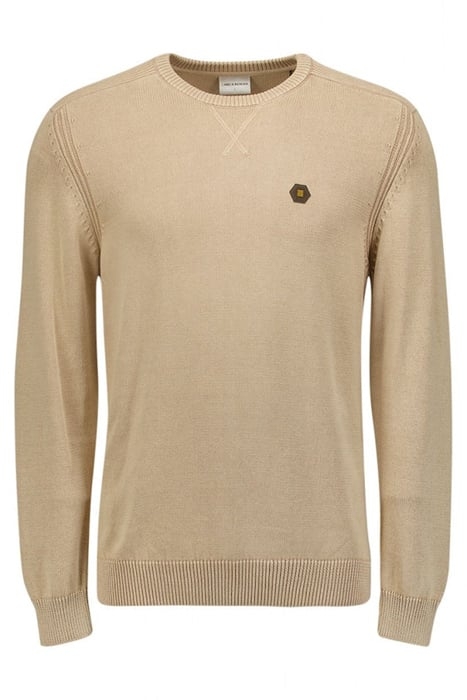 PULLOVER CREWNECK RELIEF GARMENT DYED + STONE WASHED STONE 4