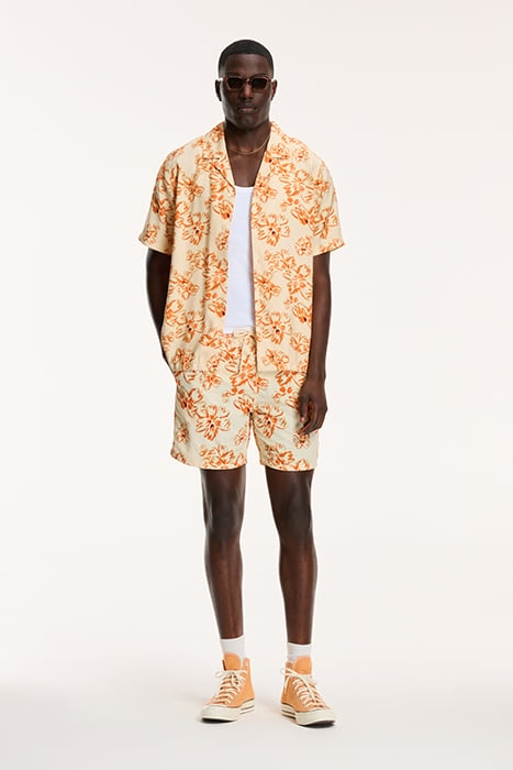 MEN SWIM SHORTS NICK WASHED FLOWER LIGHT BEIGE 5