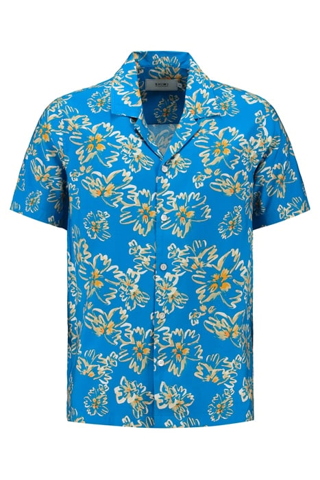 MEN SHORTSLEEVE WASHED FLOWER SKYDIVE BLUE 4