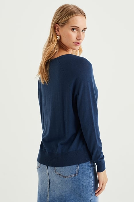 KNITTED PULLOVER DARK BLUE 2