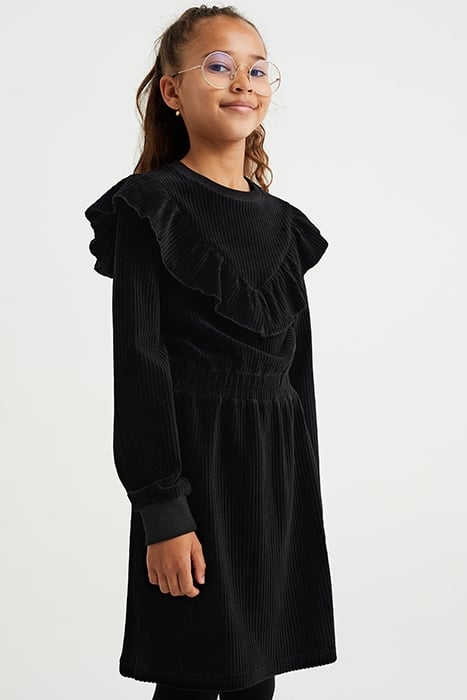 DRESS MID LENGTH BLACK 1