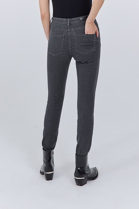 GREY HOUNDSTOOTH MOTIF SLIM JEANS 2