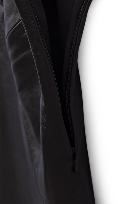 BLACK EMBROIDERED LEATHER STRAPPY TOP 7