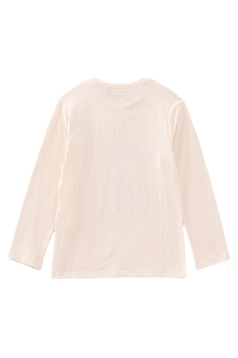 BOYS’ ECRU RUBBER GANGSTER OPTIC ORGANIC COTTON T-SHIRT 2