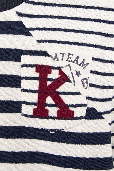 BOYS' NAVY ASYMMETRIC SEAM SAILOR STRIPE T-SHIRT 5