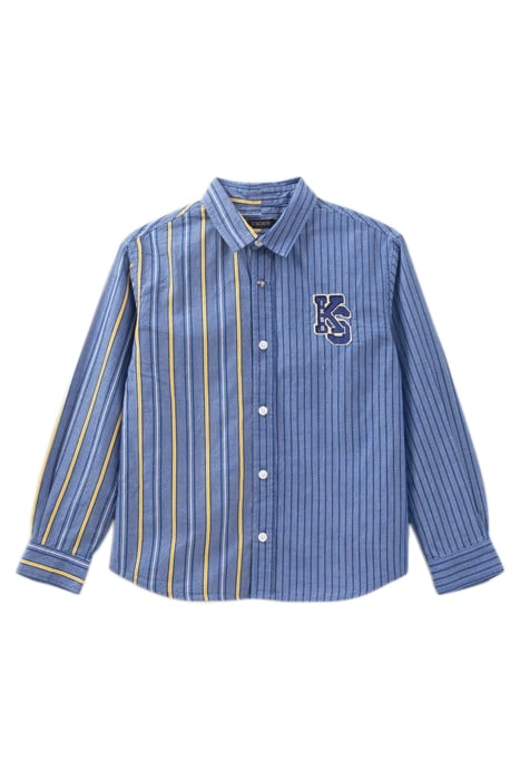 BOYS’ BLUE SHIRT WITH STRIPED MIX 1