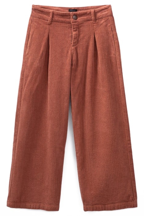GIRLS’ PINK COPPER CORDUROY WIDE-LEG TROUSERS 1