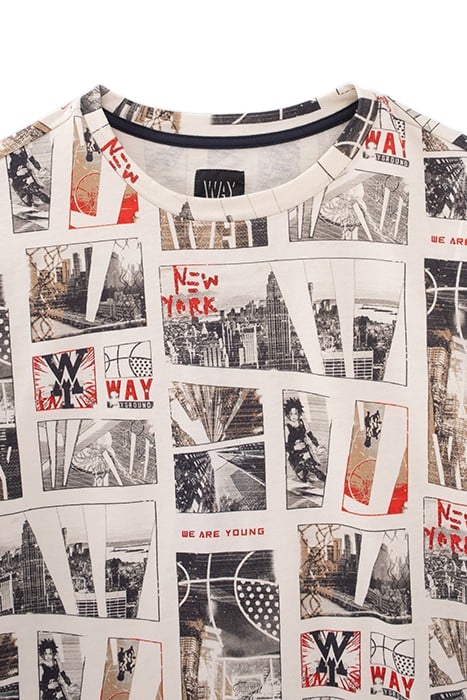 BOYS’ ECRU BASKETBALL AND NYC PHOTOS T-SHIRT 3