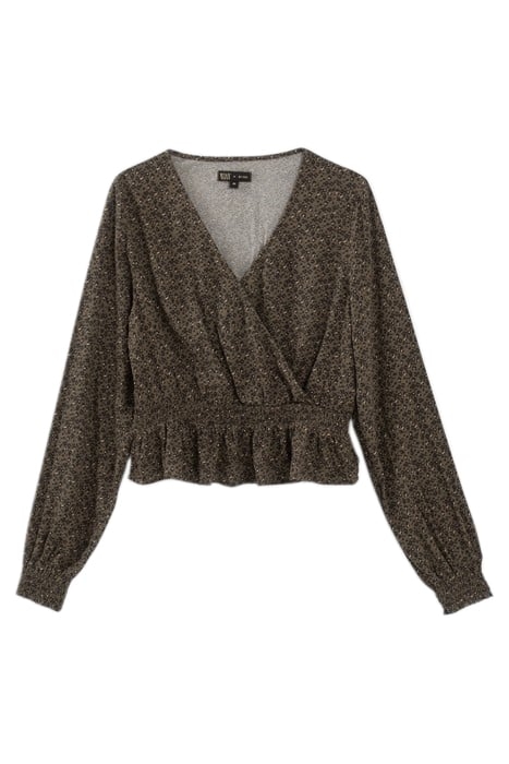 GIRLS’ KHAKI LEOPARD PRINT LENZING™ ECOVERO™ BLOUSE 1