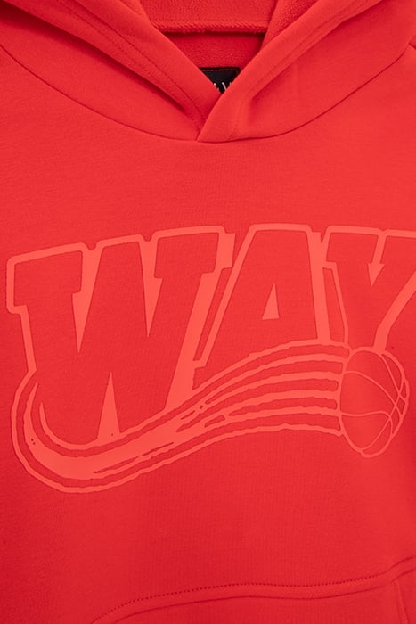 BOYS’ RED RUBBER XL LOGO HOODIE 5