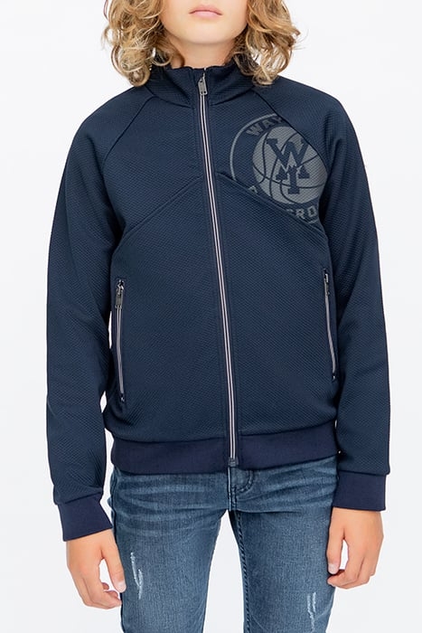 BOYS’ NAVY TEXTURED TECHFLEECE CARDIGAN 1