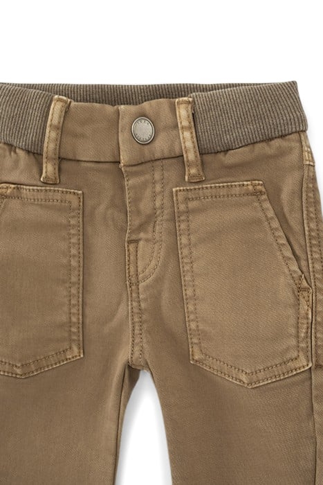 BABY BOYS’ BROWN ELASTICATED WAIST JEANS 3