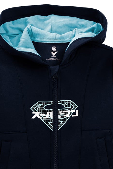 BOYS’ NAVY ZIPPED CARDIGAN WITH SUPERMAN LOGO 3