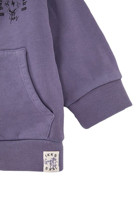 BABY BOYS’ VIOLET HOODED CARDIGAN WITH PRINT ON BACK 5
