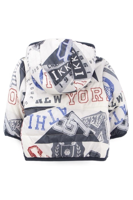 BABY BOYS’ GREY PRINT/RED REVERSIBLE PADDED JACKET 4