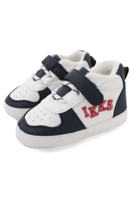 BABY BOYS’ NAVY AND WHITE VELCRO TRAINERS 2