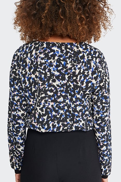 BLACK TACHIST PRINT BLOUSE 2