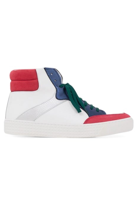 PINK, WHITE, NAVY, SILVER, GREEN HIGH-TOP TRAINERS 1