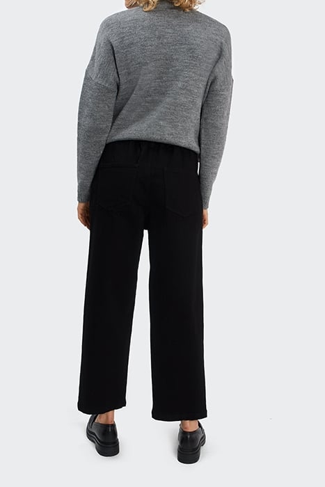 BLACK ELASTICATED WAIST BOYFIT JEANS 2