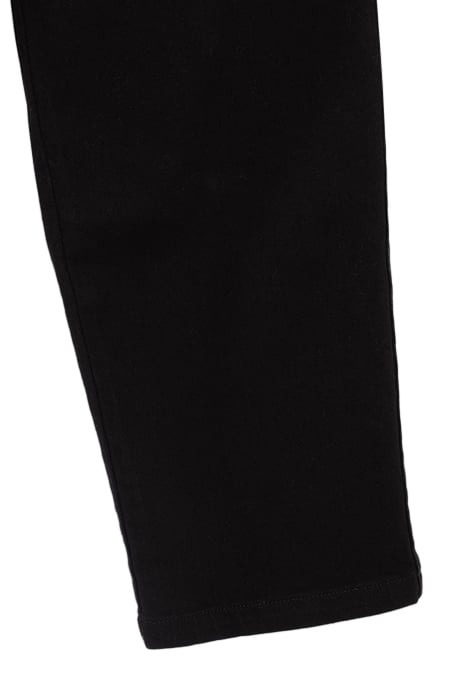 BLACK ELASTICATED WAIST BOYFIT JEANS 8