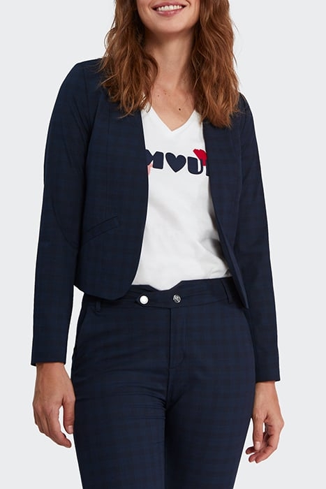 NAVY CHECK SUIT JACKET 1