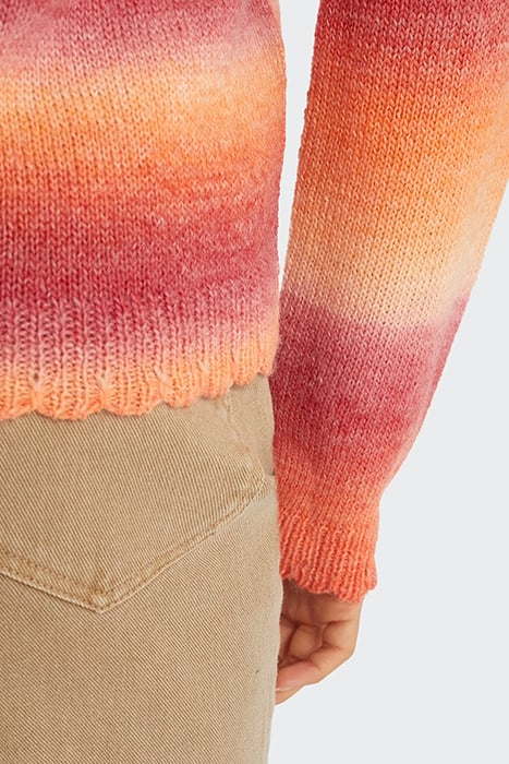 SOFT PUMPKIN KNIT SWEATER WITH RUFF COLLAR 5