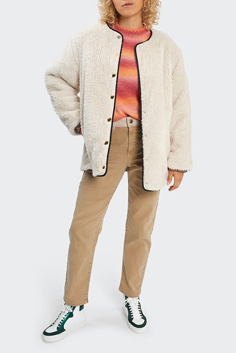 SOFT PUMPKIN KNIT SWEATER WITH RUFF COLLAR 6