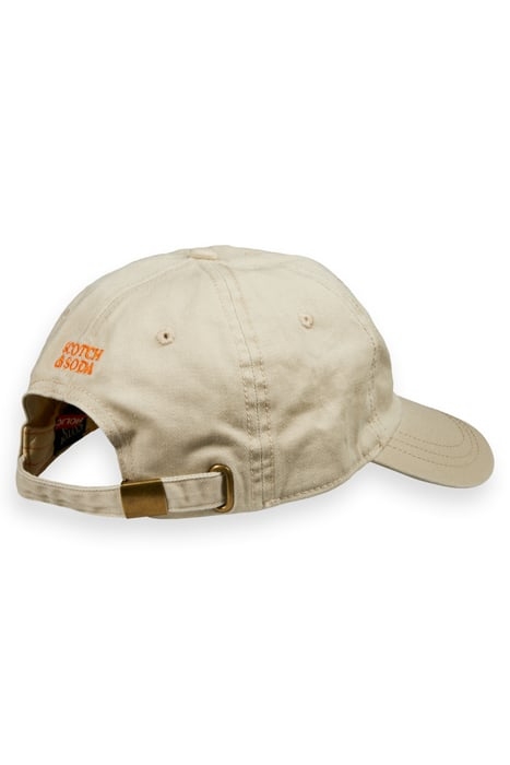 TWILL LOGO CAP PEBBLE 2