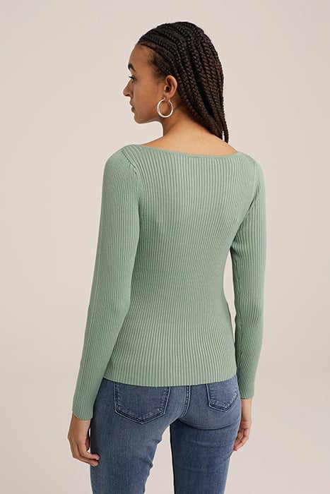 KNITTED PULLOVER LIGHT GREEN 2