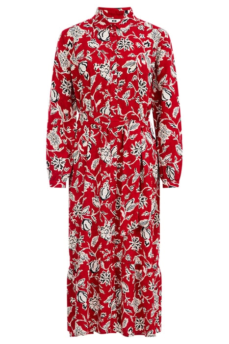 DRESS MID LENGTH SAFFRON RED 3