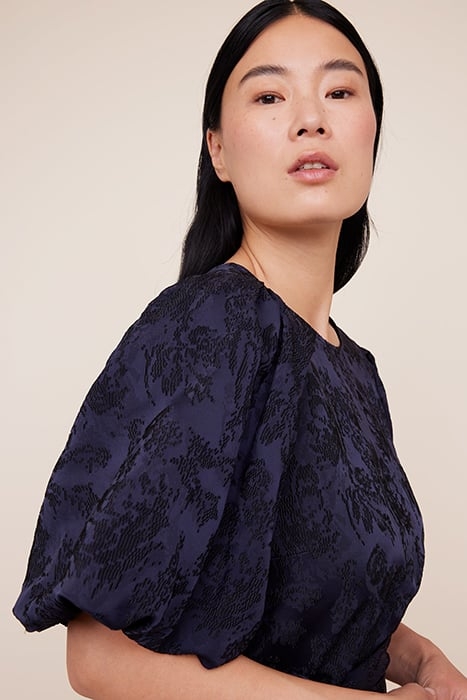 JACQUARD DRESS WITH BELT DARK SAPPHIRE / BLACK 6