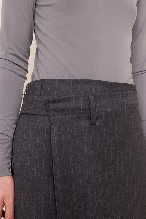 PINSTRIPE OVERLAY SKIRT ANTRA/ECRU 6
