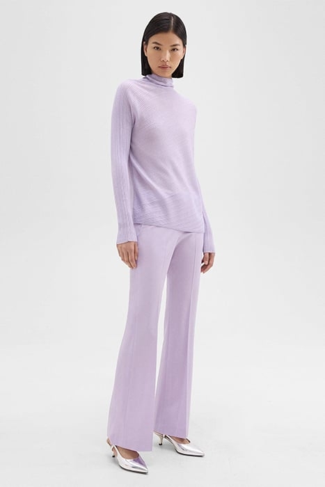DEMITRIA LOW-RISE PANT IN GOOD WOOL LILAC SKY 1