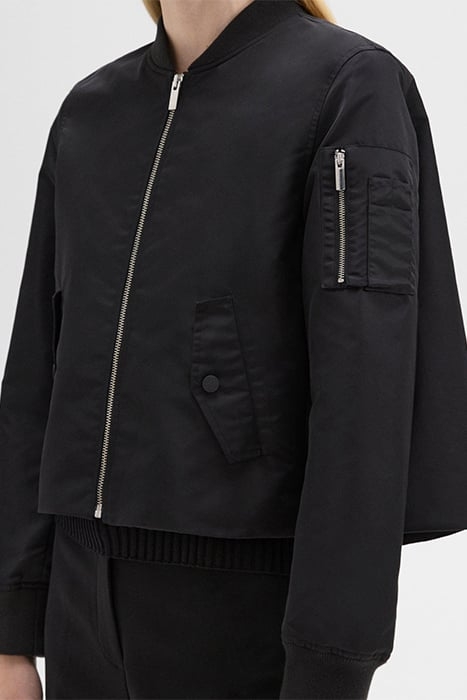 A-LINE FLIGHT JACKET IN RECYCLED NYLON BLACK 3