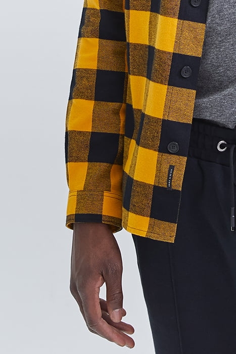 YELLOW CHECKED MOTIF REGULAR SHIRT YELLOW 5