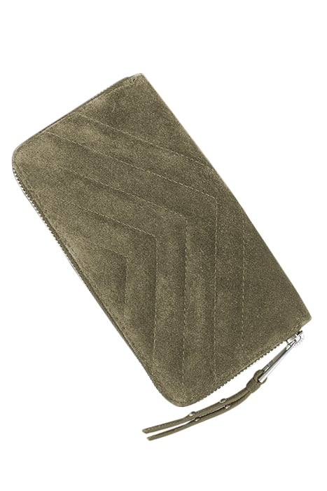 1440 COMPAGNON KAKI QUILTED CHEVRON WALLET KHAKI 3