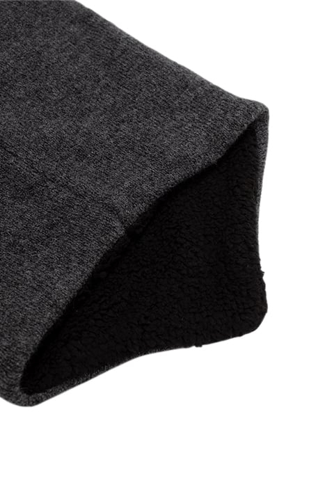 BOYS’ GREY FUR-LINED KNIT SNOOD WITH DICE BADGE GREY 5