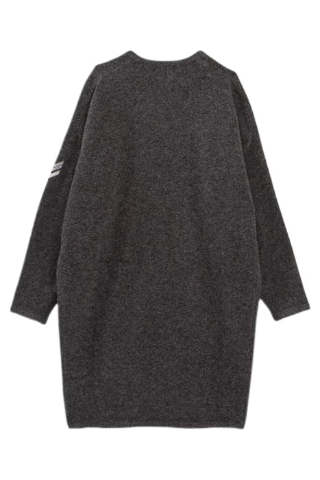 GIRLS’ GREY KNIT DRESS WITH CHEVRON EMBROIDERY GREY 2