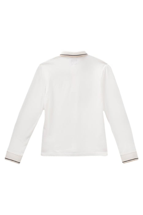 BOYS’ OFF-WHITE STRIPED RIBBED POLO SHIRT OFF-WHITE 2