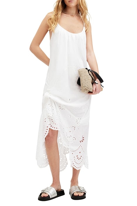 AREENA EMB DRESS OPTIC WHITE 5