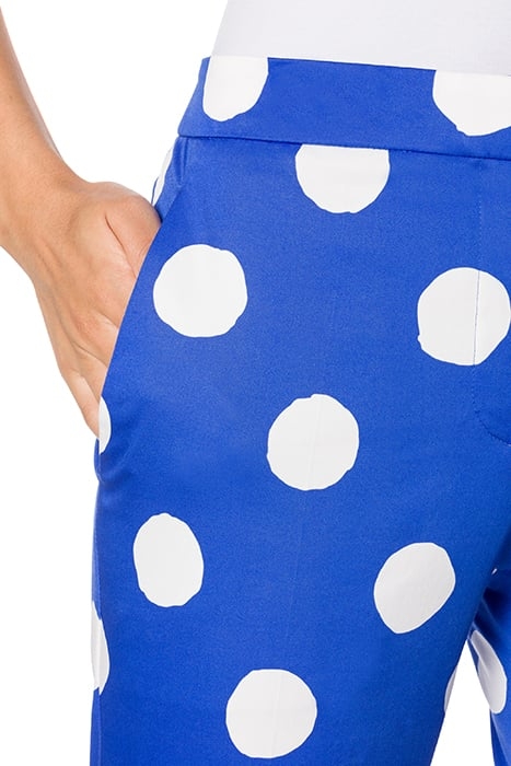 POLKA DOTS SATIN TROUSERS BLUE 4